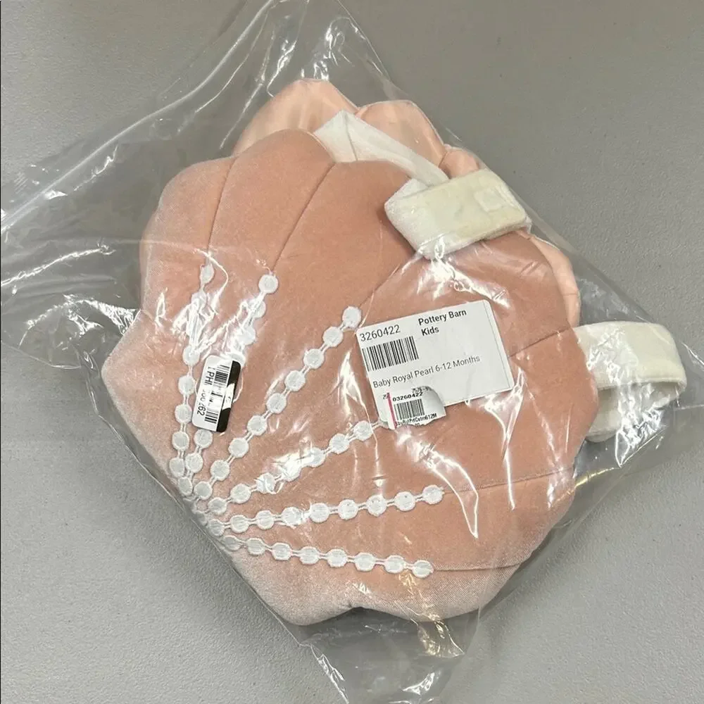 Pottery Barn Kids Baby Royal Pearl Blush Pink Bodysuit & Headband 6-12 Month NWT